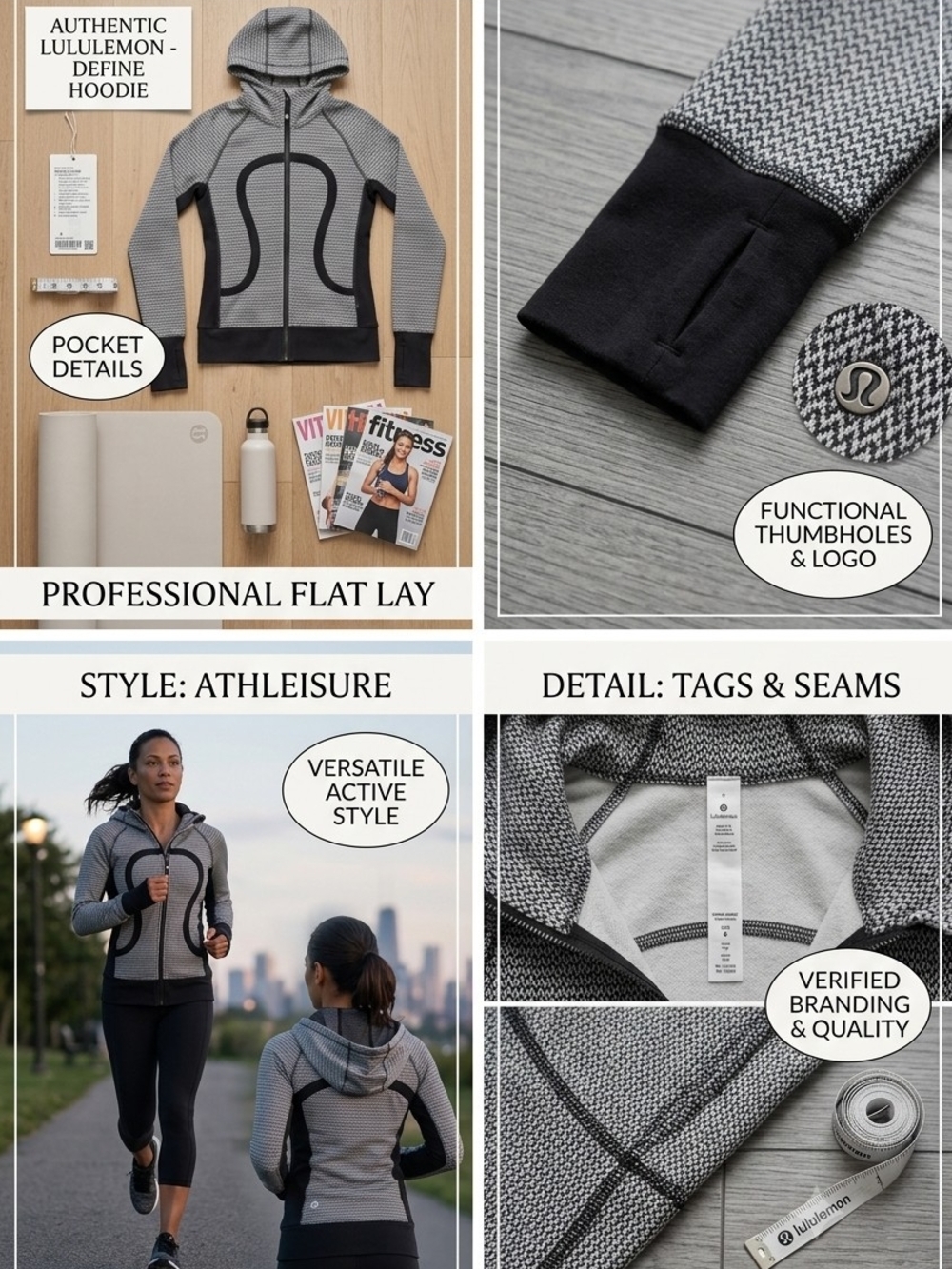 lululemon athletica Define Hoodie — Gray and Navy